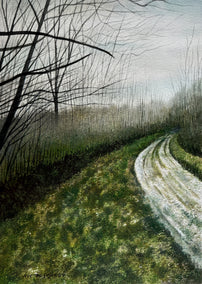 watercolor painting by Vic Roschkov titled Around the Bend