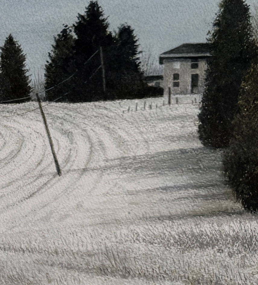 Chill Hill by Vic Roschkov |  Closeup View of Artwork 