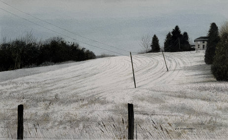 watercolor painting by Vic Roschkov titled Chill Hill