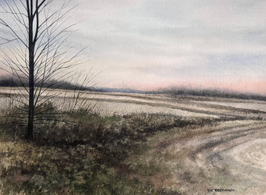 watercolor painting by Vic Roschkov titled Dawn