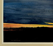 Original art for sale at UGallery.com | Edge of Night by Vic Roschkov | $775 | watercolor painting | 11.5' h x 28.75' w | thumbnail 2