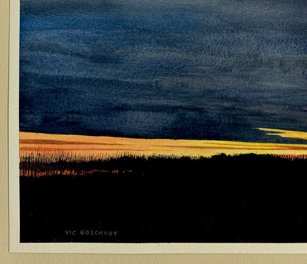 Edge of Night by Vic Roschkov |  Side View of Artwork 