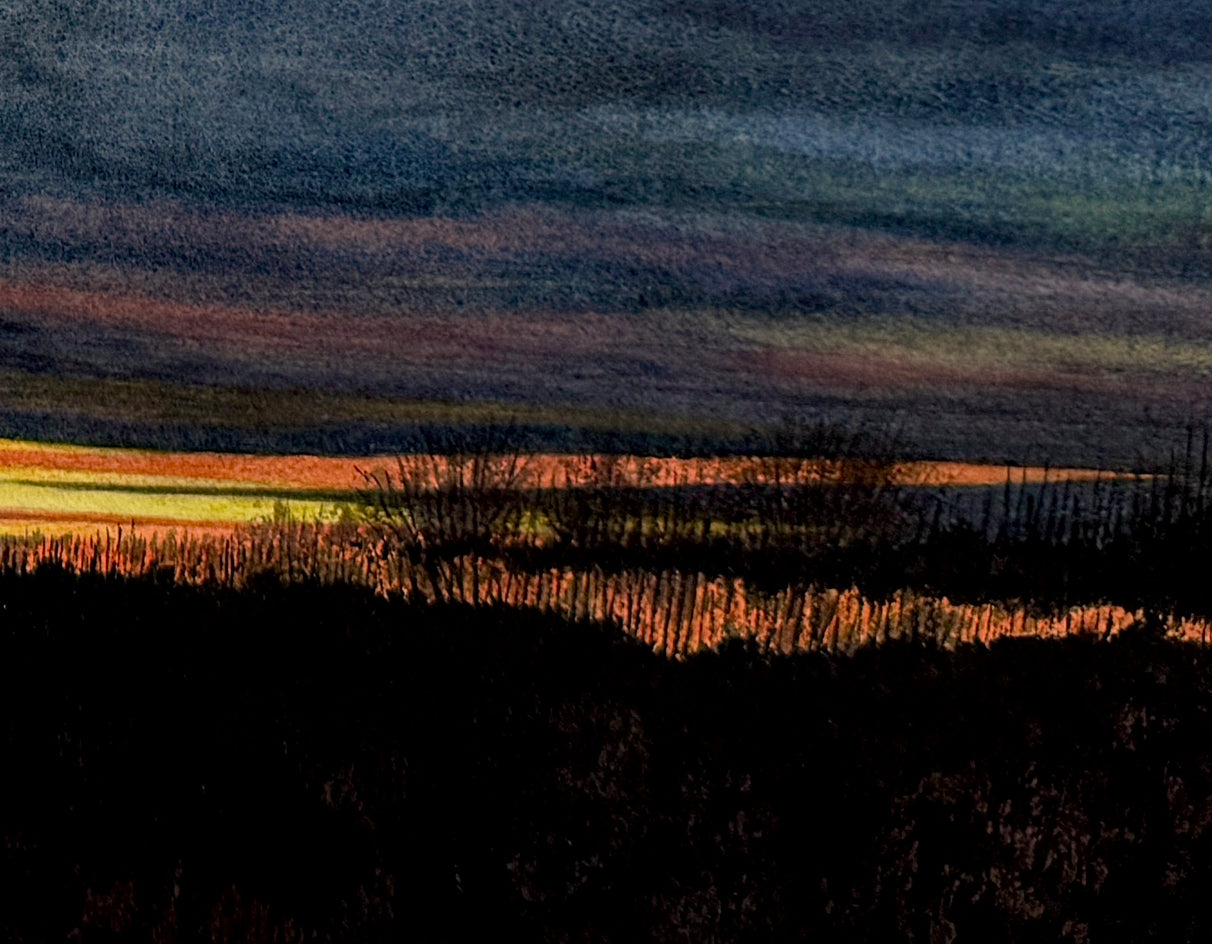 Edge of Night by Vic Roschkov |  Closeup View of Artwork 