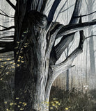 Original art for sale at UGallery.com | Forests Guardian by Vic Roschkov | $800 | watercolor painting | 24.5' h x 17.25' w | thumbnail 4