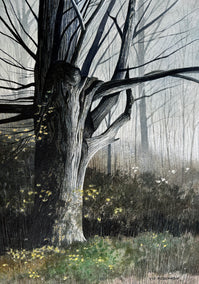 watercolor painting by Vic Roschkov titled Forests Guardian