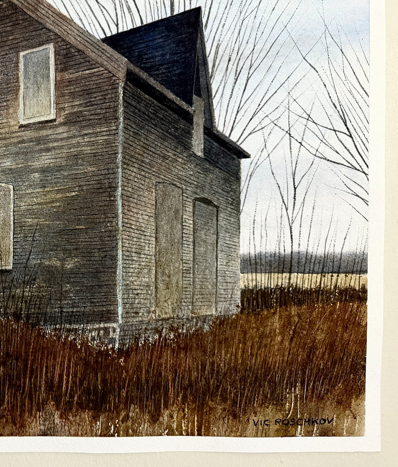 Forgotten Dwelling by Vic Roschkov |  Side View of Artwork 