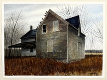 Original art for sale at UGallery.com | Forgotten Dwelling by Vic Roschkov | $825 | watercolor painting | 18' h x 25' w | thumbnail 3