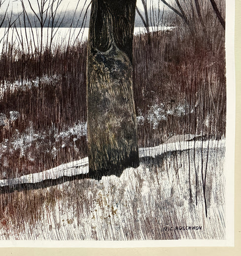 Frozen in Time by Vic Roschkov |  Side View of Artwork 