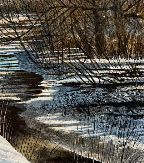 Frozen Reflections by Vic Roschkov |   Closeup View of Artwork 