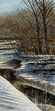 Original art for sale at UGallery.com | Frozen Reflections by Vic Roschkov | $700 | watercolor painting | 27.25' h x 13.75' w | thumbnail 1