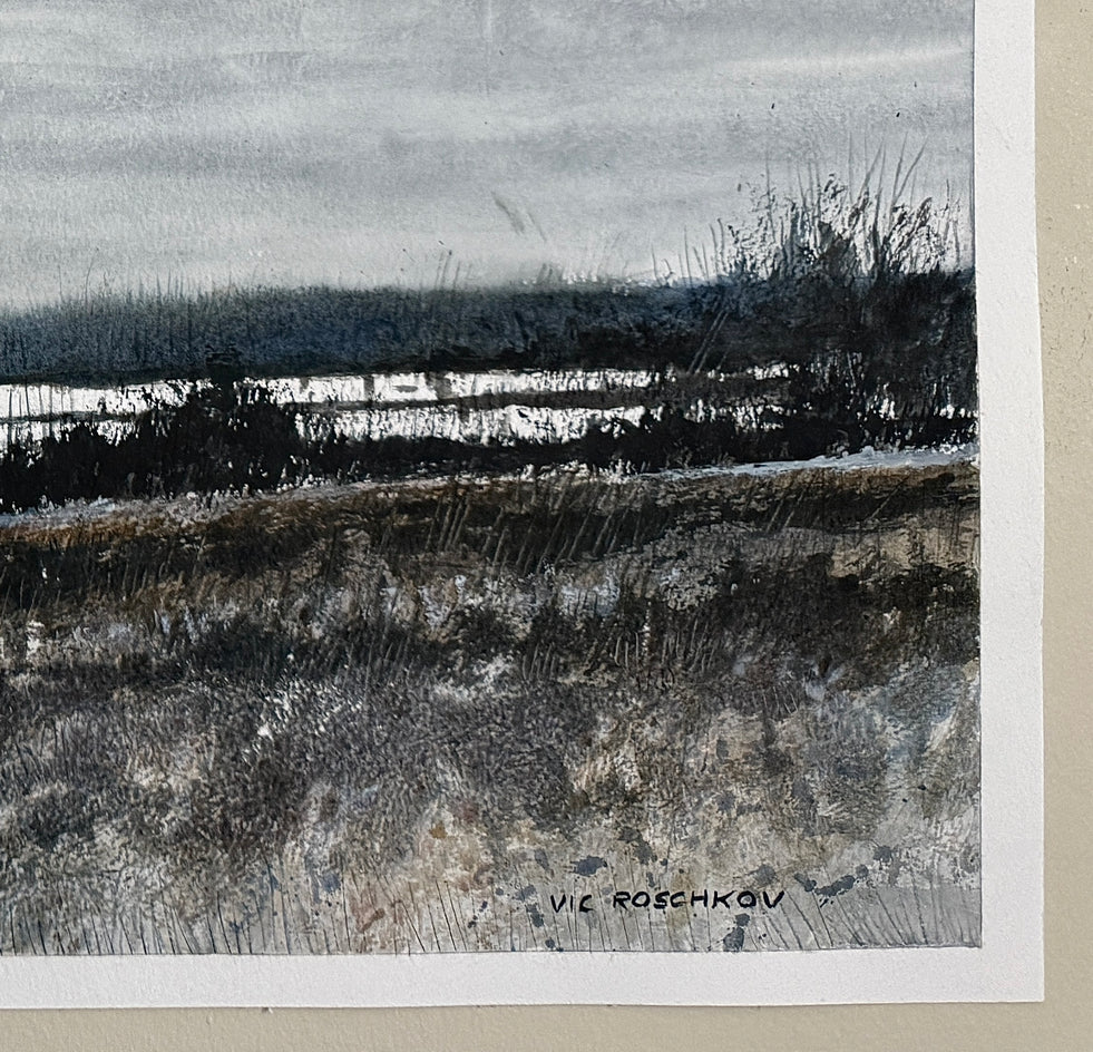 Frozen Silence by Vic Roschkov |  Side View of Artwork 