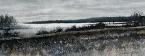Original art for sale at UGallery.com | Frozen Silence by Vic Roschkov | $625 | watercolor painting | 11' h x 28.5' w