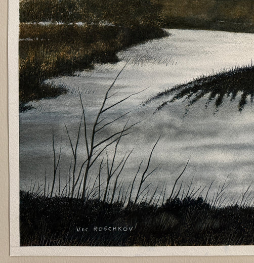 Gentle Thaw by Vic Roschkov |  Side View of Artwork 