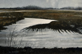 Original art for sale at UGallery.com | Gentle Thaw by Vic Roschkov | $775 | watercolor painting | 16.25' h x 24.75' w