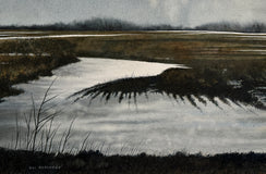 Original art for sale at UGallery.com | Gentle Thaw by Vic Roschkov | $775 | watercolor painting | 16.25' h x 24.75' w | thumbnail 1