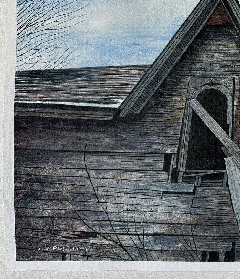 Highway 3 Legend by Vic Roschkov |  Side View of Artwork 
