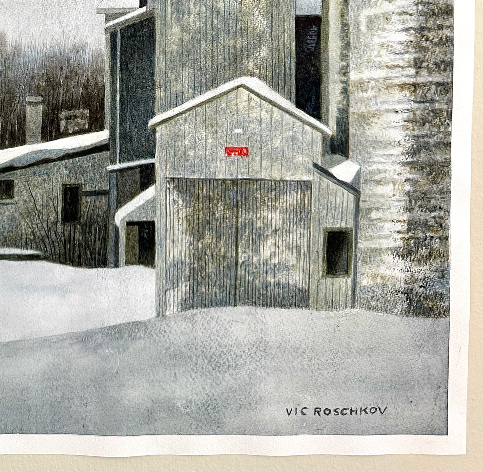Ice Mill by Vic Roschkov |  Side View of Artwork 