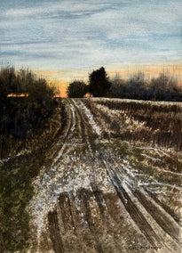 watercolor painting by Vic Roschkov titled Last Frost