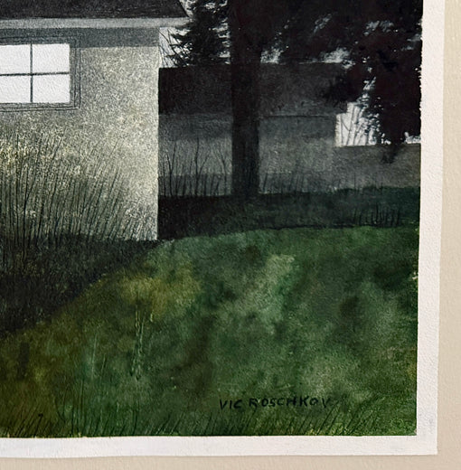 Last Light On by Vic Roschkov |  Side View of Artwork 