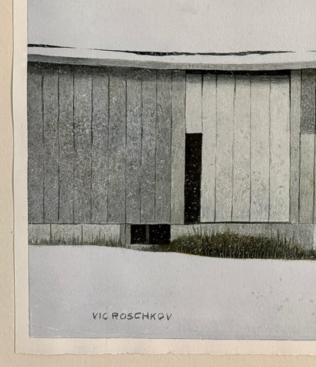 Light Snow by Vic Roschkov |  Side View of Artwork 