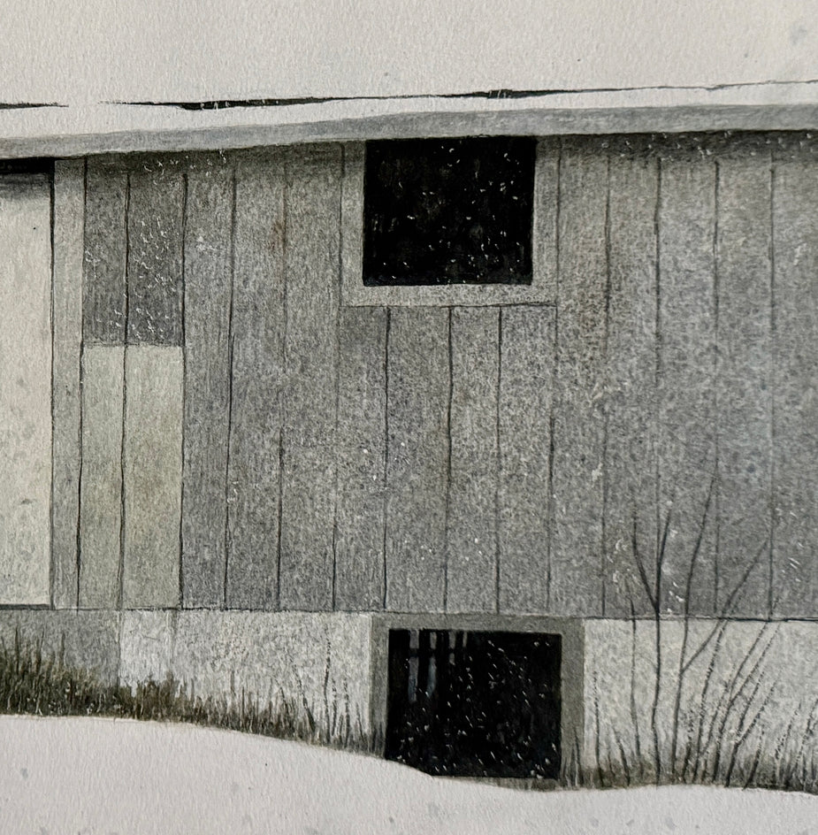 Light Snow by Vic Roschkov |  Closeup View of Artwork 