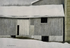 Original art for sale at UGallery.com | Light Snow by Vic Roschkov | $525 | watercolor painting | 13.2' h x 19' w | thumbnail 1