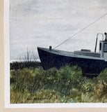 Original art for sale at UGallery.com | Low Tide by Vic Roschkov | $700 | watercolor painting | 12.5' h x 26.75' w | thumbnail 2