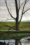 Original art for sale at UGallery.com | Mirror Image by Vic Roschkov | $575 | watercolor painting | 21' h x 14.5' w | thumbnail 1