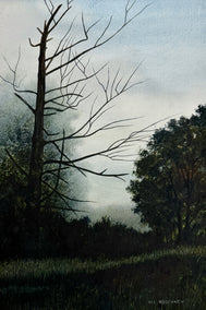 watercolor painting by Vic Roschkov titled Naked Tree