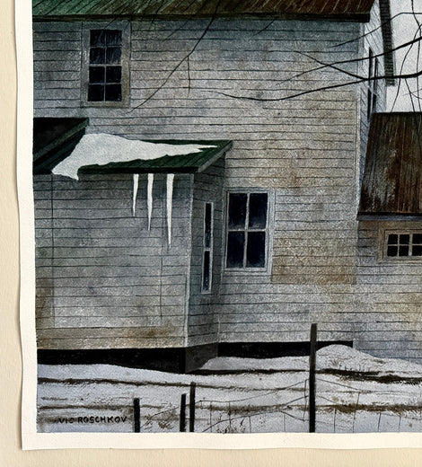 Northern Hush by Vic Roschkov |  Side View of Artwork 