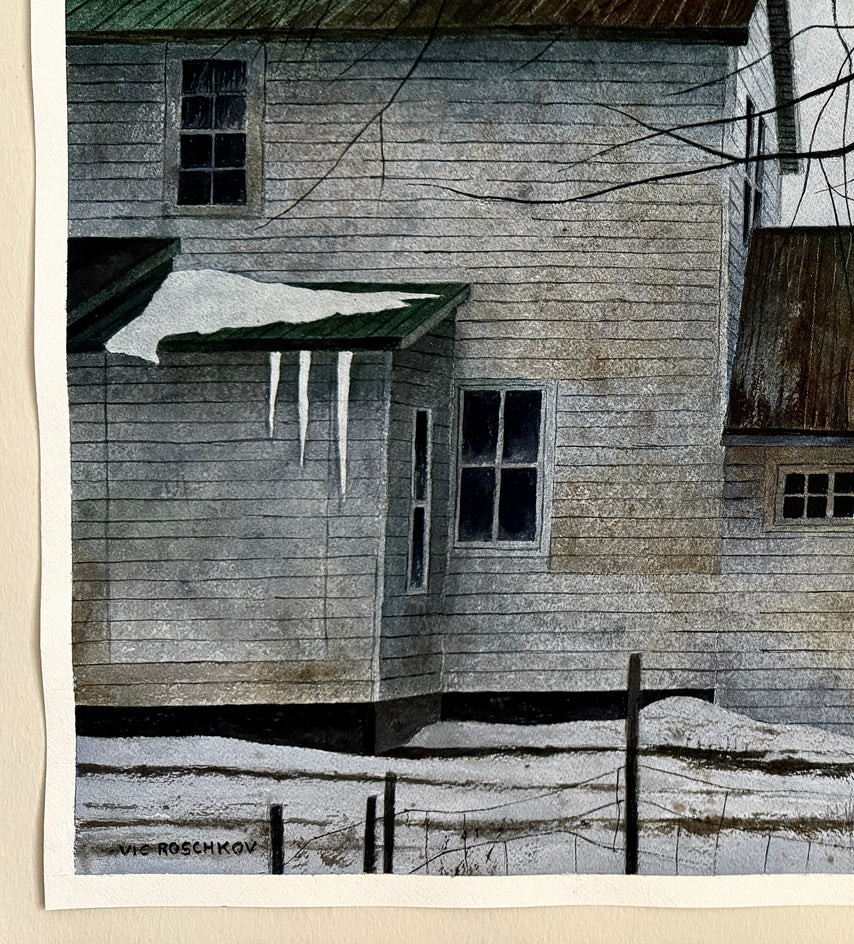 Northern Hush by Vic Roschkov |  Side View of Artwork 