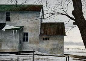 Original art for sale at UGallery.com | Northern Hush by Vic Roschkov | $775 | watercolor painting | 18' h x 24.75' w