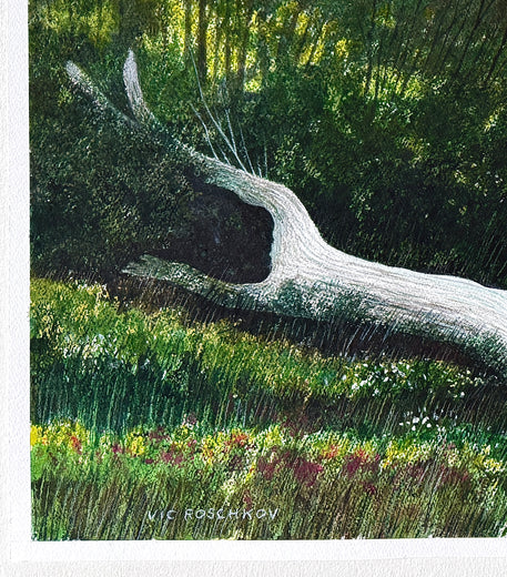 Pale Timber Silence by Vic Roschkov |  Side View of Artwork 