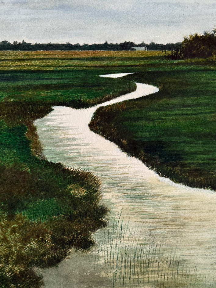 River Mouth by Vic Roschkov |  Closeup View of Artwork 