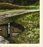 Original art for sale at UGallery.com | Rural Reflections by Vic Roschkov | $750 | watercolor painting | 26' h x 16.5' w | thumbnail 2