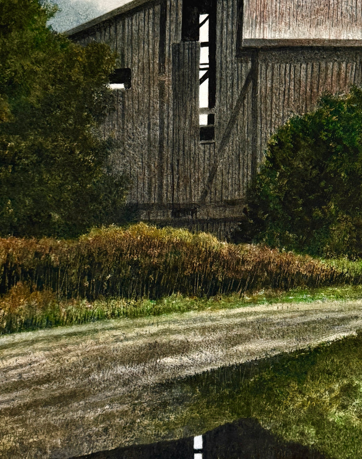 Rural Reflections by Vic Roschkov |  Closeup View of Artwork 