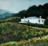Original art for sale at UGallery.com | Secluded Country Home by Vic Roschkov | $725 | watercolor painting | 18.75' h x 19.25' w | thumbnail 1