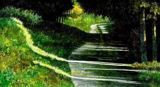 watercolor painting by Vic Roschkov titled Shining Through