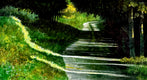 Original art for sale at UGallery.com | Shining Through by Vic Roschkov | $775 | watercolor painting | 15' h x 27.5' w | thumbnail 1