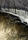Original art for sale at UGallery.com | Silent Ravine by Vic Roschkov | $750 | watercolor painting | 24.75' h x 17' w | thumbnail 4