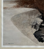 Original art for sale at UGallery.com | Silent Stream by Vic Roschkov | $725 | watercolor painting | 19.5' h x 19.75' w | thumbnail 2