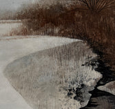 Original art for sale at UGallery.com | Silent Stream by Vic Roschkov | $725 | watercolor painting | 19.5' h x 19.75' w | thumbnail 4