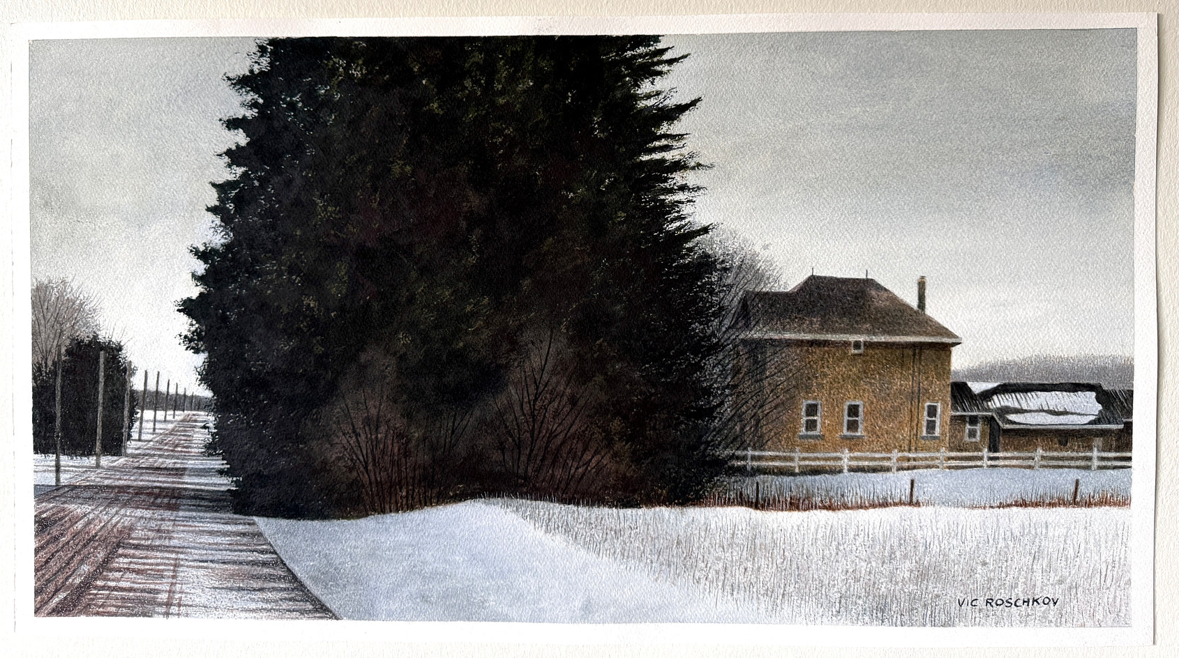 Solitude in Snow by Vic Roschkov |  Context View of Artwork 