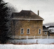 Original art for sale at UGallery.com | Solitude in Snow by Vic Roschkov | $750 | watercolor painting | 14.25' h x 26.75' w | thumbnail 4