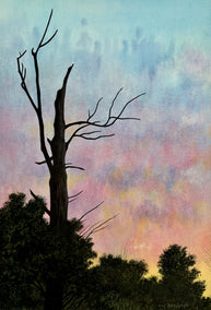 watercolor painting by Vic Roschkov titled Spirit Tree