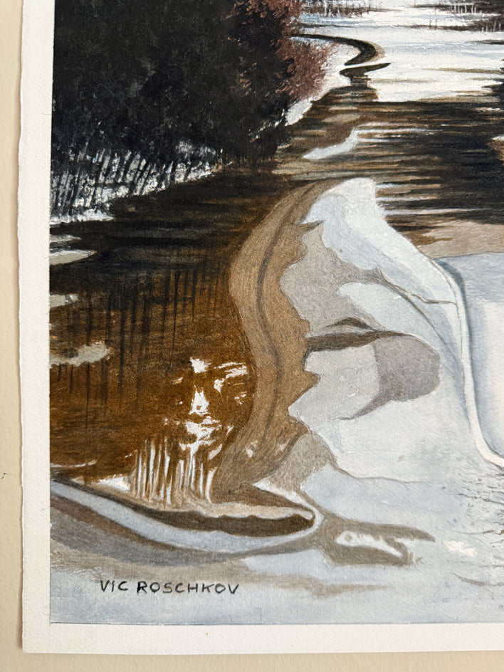 Thawing Time by Vic Roschkov |  Side View of Artwork 