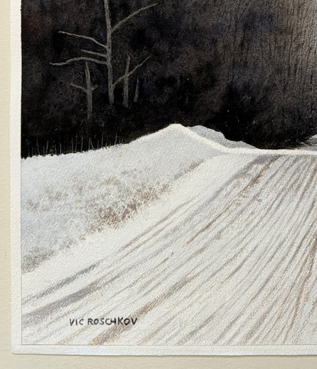 Winter Passage by Vic Roschkov |  Side View of Artwork 