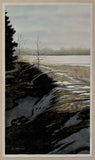 Original art for sale at UGallery.com | Winter Shadows by Vic Roschkov | $725 | watercolor painting | 25' h x 14.25' w | thumbnail 3