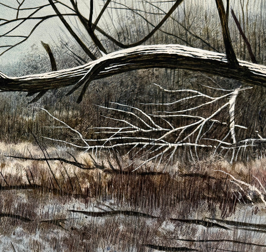 Winters Reach by Vic Roschkov |   Closeup View of Artwork 
