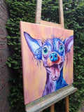 Original art for sale at UGallery.com | Amadeus by Viktoria Goudbeek | $1,425 | oil painting | 23.6' h x 23.6' w | thumbnail 2